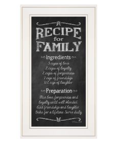 "Recipe for Family" by Susan Ball, Ready to Hang Framed Print, White Frame