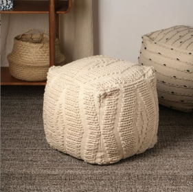 Neutral Retreat Pouf 18x18 Decorative Pouf For Living Room, Bedroom, & Home Decor (Option: Stlye5)